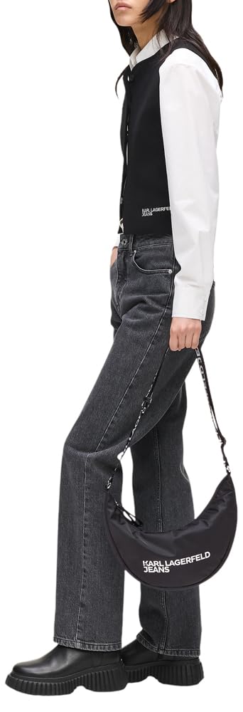 Karl Lagerfeld Jeans Damen Essential Nylon Sling Bag Black One size