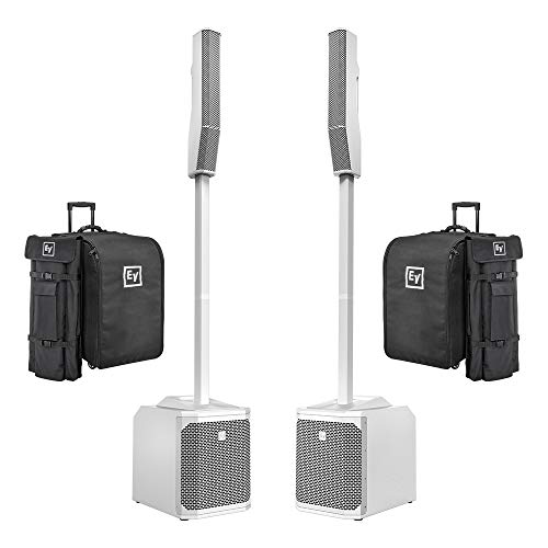 Electro-Voice EVOLVE 30M Portable Column Speaker System, White (Bundle)