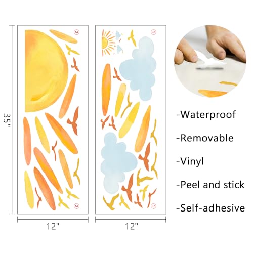 Vinilos Decorativos Mfault Boho Sunshine Birds 35x12 in miniatura 2