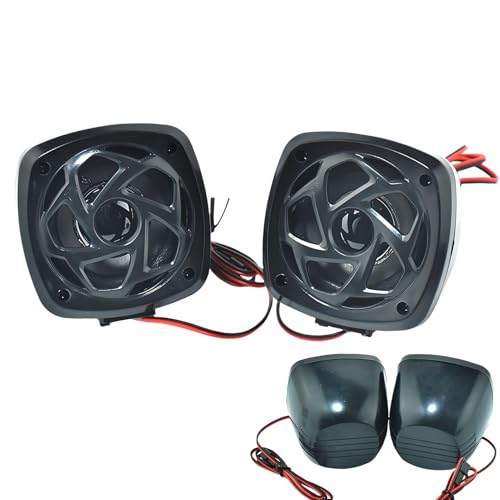 Domezen オートバイ用ステレオシステム, ハンドルバー取り付けアンプ内蔵スピーカープレーヤー, 大人向け家族友人とのライドに最適な強力オーディオスクーター搭載アクセサリー