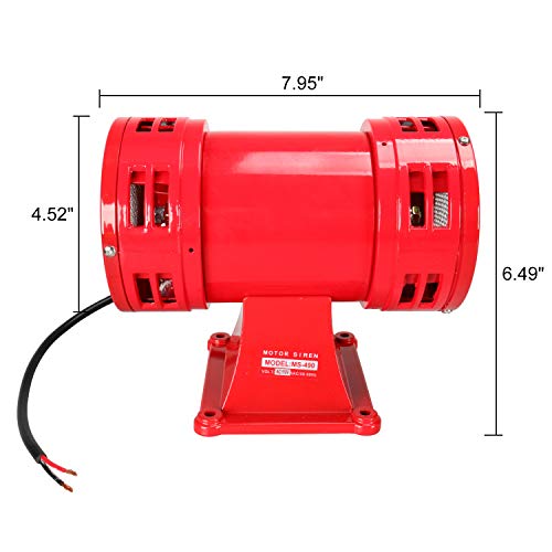 YaeCCC Air Raid Siren, 110V Electric Motor Driven Siren Alarm - 150db, Super Loud for Home & Outdoor