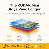 KODAK Mini 2 Retro 2x3 Mobile Photo Printer, 38 Sheets, Bluetooth Phone Printer Compatible With iOS & Android Smartphones, Instant Color Prints, 4PASS Dye Sublimation, White - 8