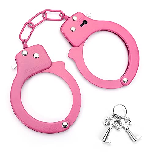 SIFREAW Toy Handcuffs with Keys Metal Handcuffs Safety Stage Party Props Pretend Play Handcuffs for Kids Children