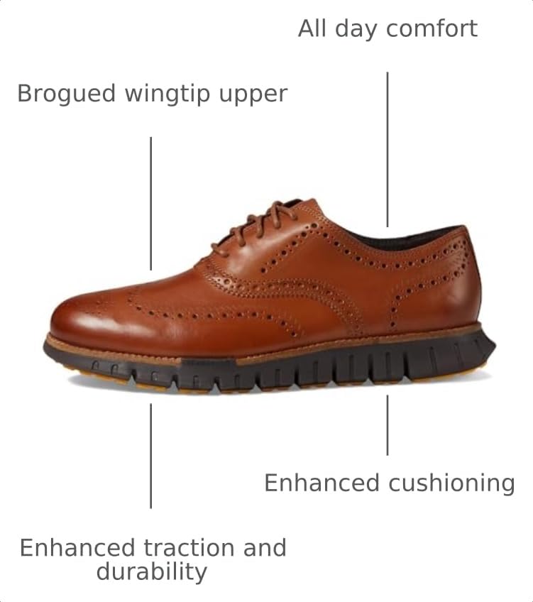 Image of Cole Haan Men's Zerogrand Remastered Wingtip Oxford