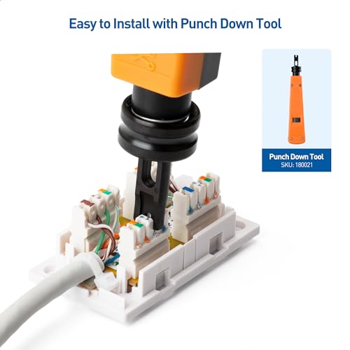 Boîtes de jonction RJ45 Cat 6 Cable Matters haute durabilité pour câblage fixe