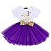 Neugeborene Baby 1./2 ./3. Geburtstag Mädchen Kleid Kurzarm Baumwolle Body Tütü Tüll Prinzessin Partykleid Cake Smash Babykleidung Set Fotoshooting Geburtstagskleid Lila 1（3 Jahre） 3 Jahre