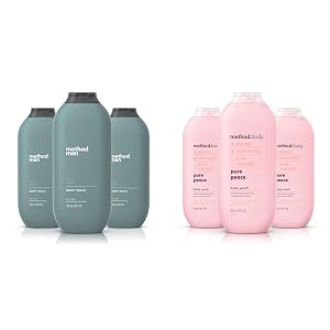 Method Men Body Wash Sea Surf Paraben and Phthalate Free 18 FL Oz Softening Body Wash Pure Peace