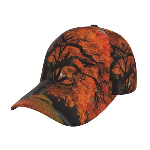 FWJZDSP Gorra de béisbol Unisex con diseño de árbol en otoño, Gorra de papá, Gorras de Camionero Ajustables clásicas
