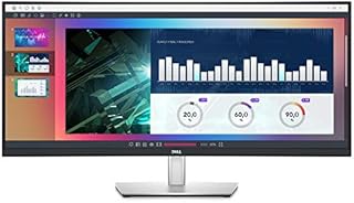 Dell 34 Inch Ultrawide Monitor, WQHD (Wide Quad High Definition), Curved USB-C Monitor (P3421W), 3440 x 1440 at 60Hz, 3800R Curvature, 1.07 Billion Colors, Adjustable, Black