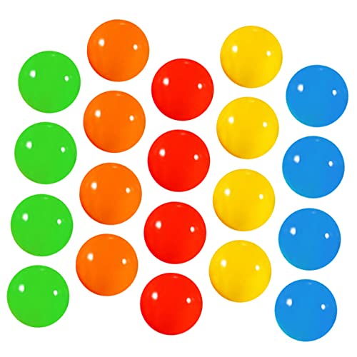 SUPVOX Plastic Balls for 20pcs Assorted Colors Raffle Drawing Balls School Company Activities