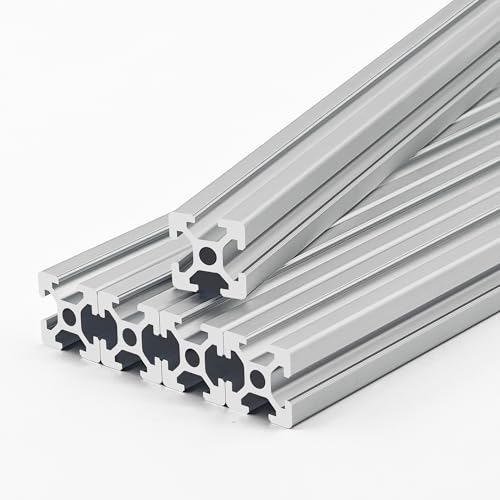 BIKYKOSE 2020 T-Slot Aluminum Extrusions (400mm) – 4 pack, Silver.