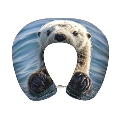 Almohada de espuma viscoelástica para cuello viaje U