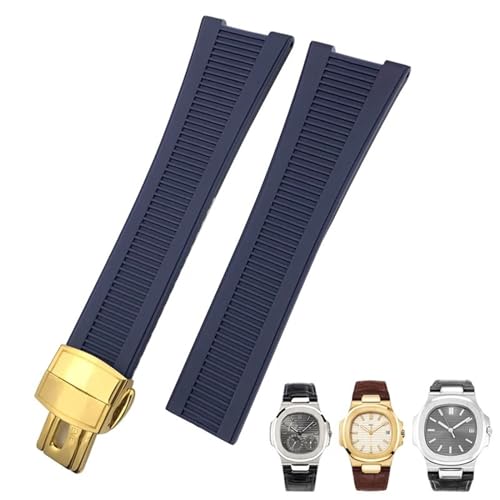Bracelet silicone Patek Philippe Nautilus bleu pour vos activités sportives et nautiques de l'été