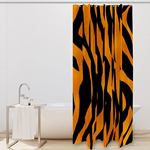 Rideau de douche tigre 183 cm anti-projections avec crochets de fixation