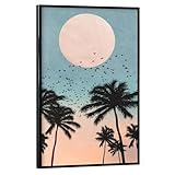 artboxONE Poster mit schwarzem Rahmen 30x20 cm Palmen 