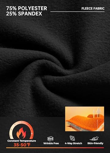 WILLIT Jogginghose Damen Fleece gefütterte Hose Winter Sporthose Warme Yogahose Thermohose Weites Bein Lounge Hose mit Taschen 31' Schwarz M