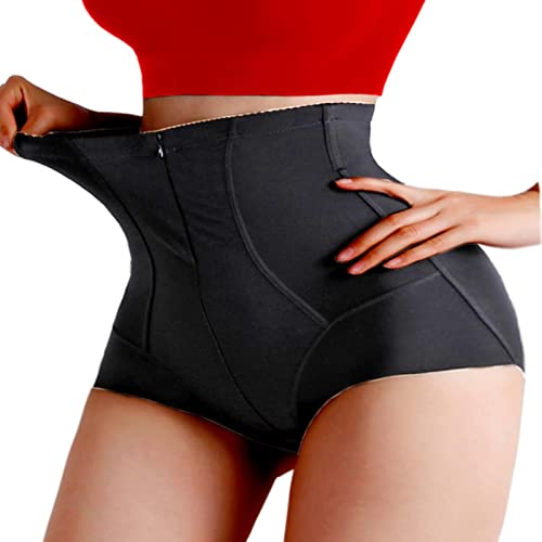 Culotte gainante slim noire XL avec ceinture abdominale et fermeture zippée