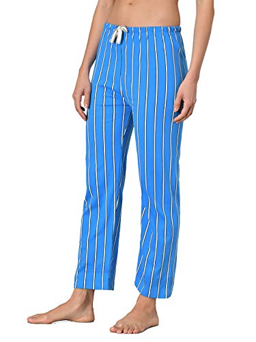 Image of KOTTY Blue Cotton Striped Women Pyjama