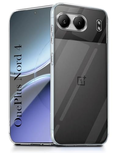 Image of Jkobi Back Case Cover for Oneplus Nord 4 (Silicone Clear Shockproof Case with Camera Protection | Soft and Flexible | Transparent)
