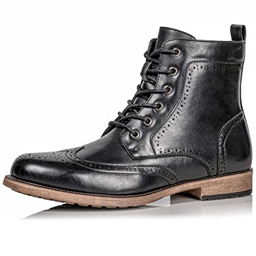 Metrocharm MC309 Men's Lace Up Wing Tip Dress Casual Fashion Oxford Boot