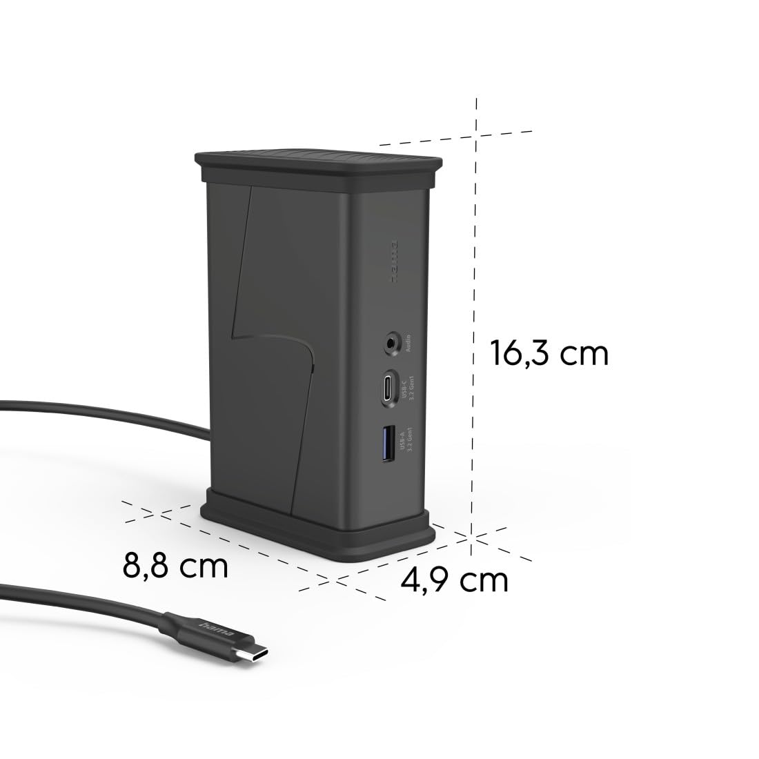 Hub USB-C Connect2Office Black, 9 porte, 2 x HDMI, USB-A, USB-C, LAN