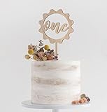 Kuchendekoration aus Holz, für Neugeborene, Jungen, Mädchen, Babyparty, Party, Tortenläden, Zubehör, Motiv: One Year Old Baby