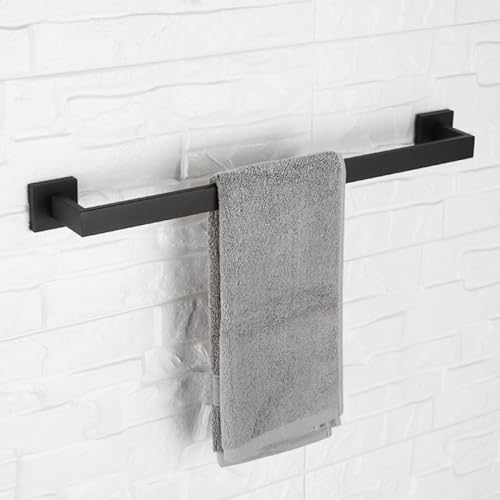 Porte-serviettes noir et pack accessoires pour douche moderne