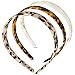 3 Colors Wide Tortoise Acetate Headbands Cellulose Headbands Skinny Thin Plastic Headbands Comb with Teeth No-Slip Resin Hairband Hair Loop Accessory for Women and Girl (White Laser, Leopard, Ivory)