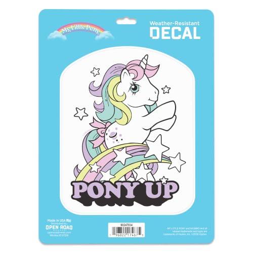 Image of Hasbro My Little Pony Pony Up Adhesive Vinyl Decal | Fun Character Sticker for Laptop or Water Bottle