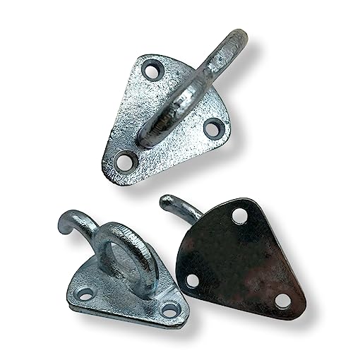 mb-m® 906658 Dreiloch Planenhaken Netzhaken für Anhänger Plane & Anhängernetz (10 Stk.) | langlebige Dreilochplanenhaken Ringhaken aus verzinktem Guss - robuste Dreilochhaken für PKW Anhänger Bordwand