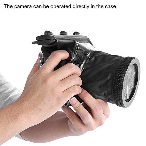 Custodia Protettiva Impermeabile da 20 M per Fotocamere DSLR, Custodia Subacquea Protettiva per Fotocamera Sportiva All'aperto, per Nuoto, Surf, Snorkeling (Nero)