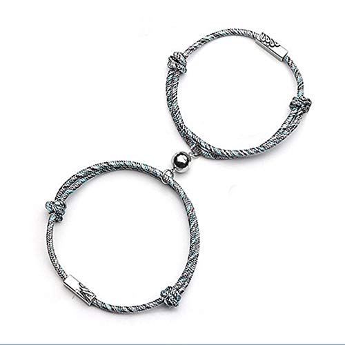Valentine's Day Gift Magnetic Couple Bracelet Set Vows of Eternal Love Jewelry Gifts for Couple Bestfriend (B)