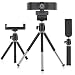 Lightweight Mini Webcam Tripod for Logitech Webcam C920 C922 Small Camera Tripod Mount Cell Phone Holder Stand (Black)