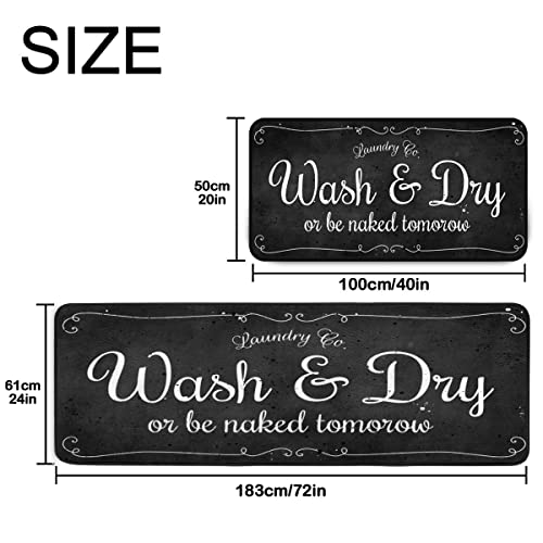 Laundry-Room-Long-Mat-Area-Rug-Non-Slip-Floor-Mat-Waterproof-Farmhouse-Carpet-for-Kitchen-40-x-20Black-2