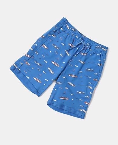 Image of Jockey CB03 Boys Super Combed Cotton French Terry Printed Shorts with Turn Up Hem Styling (Colors & Prints May Vary)