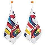 ZEYARUIBO Kiss Whoever The Fuck You Want Soft and Absorbent Hand Towel, Easy to Carry