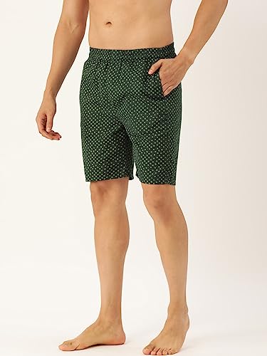 Image of THE INDIAN GARAGE CO Men Cotton Slim Fit Abstract Print Casual Boxers