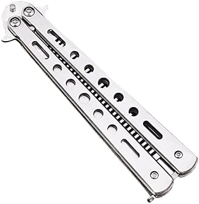 Stainless Steel Butterfly Comb Gifts - Butterfly Combs for Hair,Folding Butterfly Comb for Training,Outdoor Sports Styling Tools,Flick Comb Styling Tools for Hair (Silver)