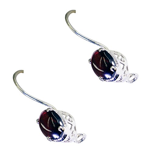 Boucle d'oreille grenat naturel véritable pour sublimer le visage - 3
