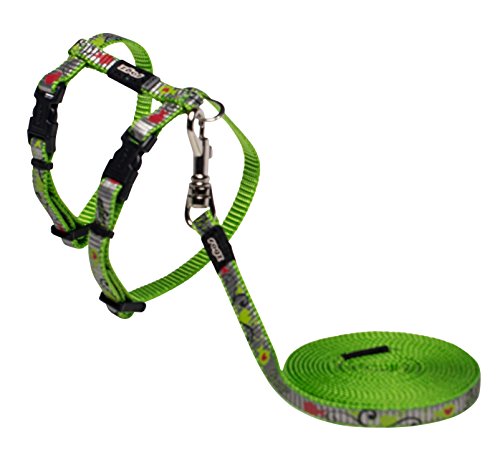 Rogz Catz Reflectocat Lead And Harness, Extra Small, Lime #TOP22