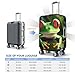 QSMBNET Travel Luggage Cover Cute Frog Spandex Suitcase Protector Washable Baggage Covers Fashion Elastic Scratch-Resistant Luggage Cover Protector Fits 18-32 Inch Luggage