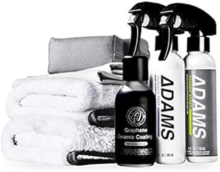 Adam's UV Graphene Ceramic Coating Kit - Verified 10H Ceramic Coating for Cars W/ 7+ Years of Protection & UV Glow Technology | Apply After Car Wash Clay Bar Car Buffer Polisher | Boat RV Motorcycle
