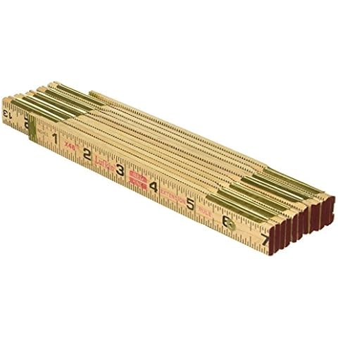 Crescent Lufkin Wood Rule, 6' Brass Ext, Black , Brown - X46SLN Cover