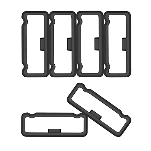 Strap Loop Fastener Rings for Garmin Fenix 5X and Fenix 5X Plus Bands Black Rubber Replacement Watch Bands Strap Keeper Loop Security Holder Retainer Ring for Garmin Fenix 5 Smartwatch (Black)