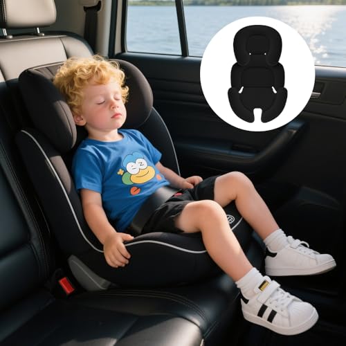 AVCXEC Sitzverkleinerer Babyschale, Neugeboreneneinsatz Babyschale, Neugeborenen Einsatz für Babyschale, Weiches Sitzauflage für Babyschale, Kopf Und Körperstütze Für Babyautositze (Schwarz)