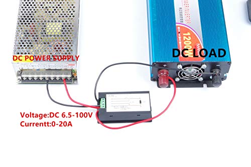 Image of DC 6.5-100V 20A Voltage Amperage Power Energy Meter DC Volt Amp Tester Gauge Monitor LCD Digital Display with Blue Backlight Measuring Volts Current with Built-in Shunt