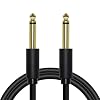 6.35mm Mono Gitaar Instrument Kabel, Rechte 1/4 TS Male naar 1/4 TS Mannelijke Onevenwichtige Patch Koorden Voor Elektrische Basgitaar, Versterker Speaker, Line-level Audio etc (1.5)