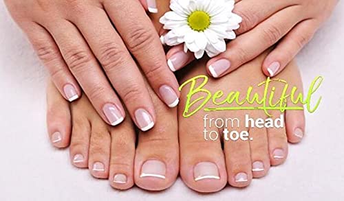 Clipper Int' posters Nail Salon Poster - 24 x 36 inches Laminated, Multicolor, Modern, Paper, Rectangular, Indoor, BARBERWALL, Nail Art, Floral, Single Use, Fade Prevention