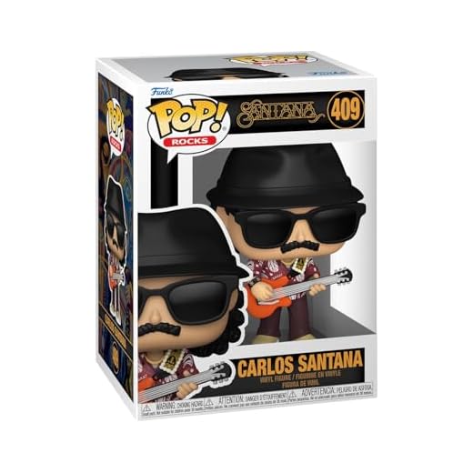 Funko Pop! Rocks: Carlos Santana - Figura de Vinilo Coleccionable - Idea de Regalo- Mercancia Oficial - Juguetes para Niños y Adultos - Music Fans - Muñeco para Coleccionistas y Exposición