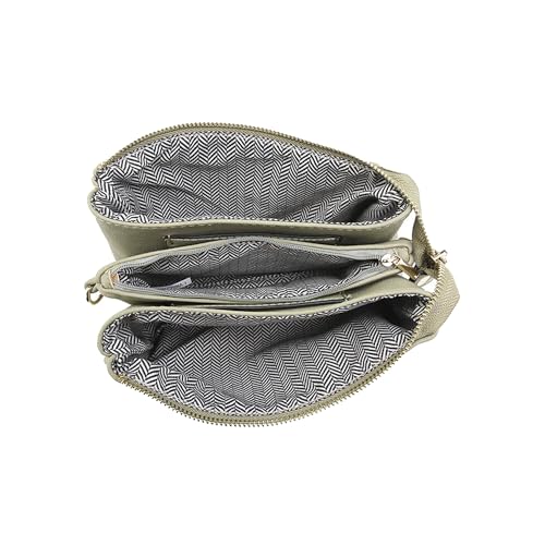 Image of JEN & CO. Riley Small Crossbody Bags Vegan Leather Wristlet Wallets Clutch Purses Shoulder Handbag for Women
